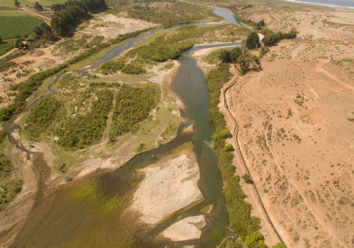 Río Choapa. Vista aérea del tramo final del río. Foto Víctor Bravo.jpg